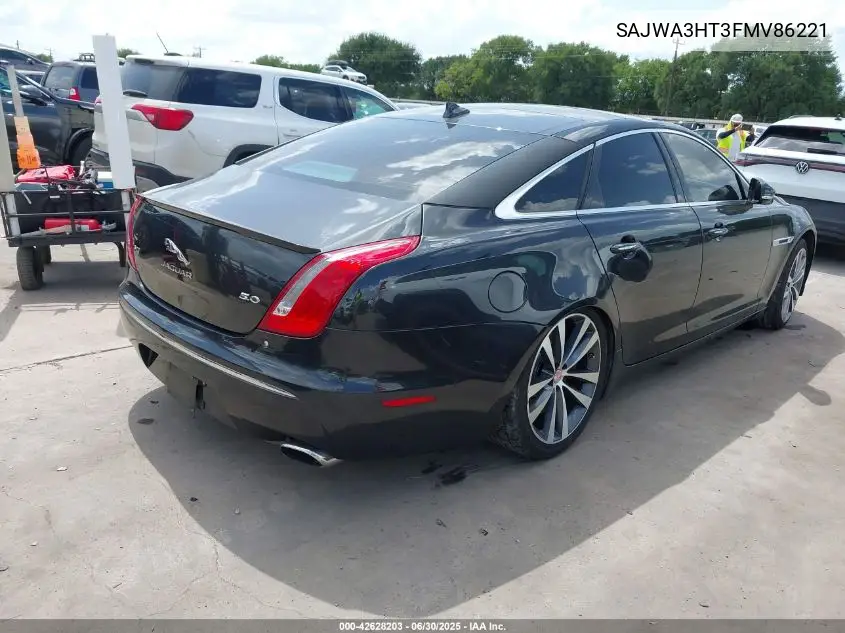 2015 Jaguar Xj Supercharged VIN: SAJWA3HT3FMV86221 Lot: 42628203