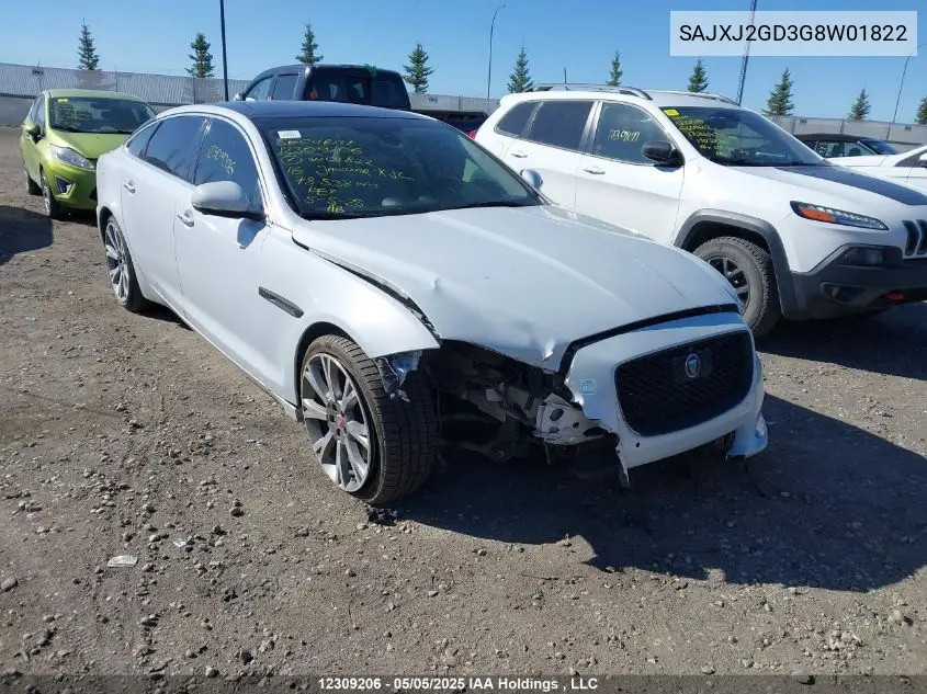 2016 Jaguar Xjl Portfolio VIN: SAJXJ2GD3G8W01822 Lot: 12309206