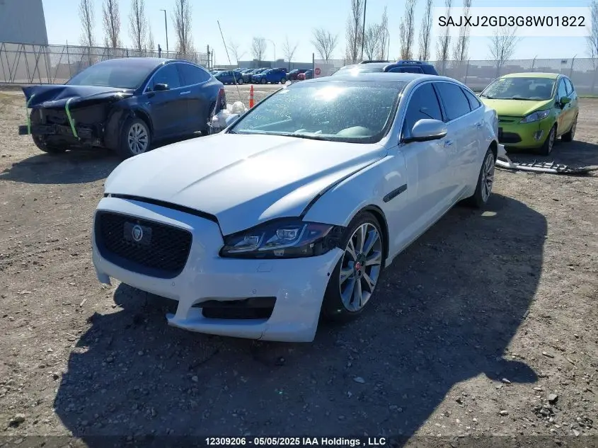 2016 Jaguar Xjl Portfolio VIN: SAJXJ2GD3G8W01822 Lot: 12309206