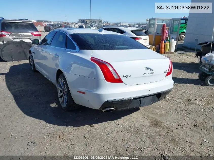 2016 Jaguar Xjl Portfolio VIN: SAJXJ2GD3G8W01822 Lot: 12309206