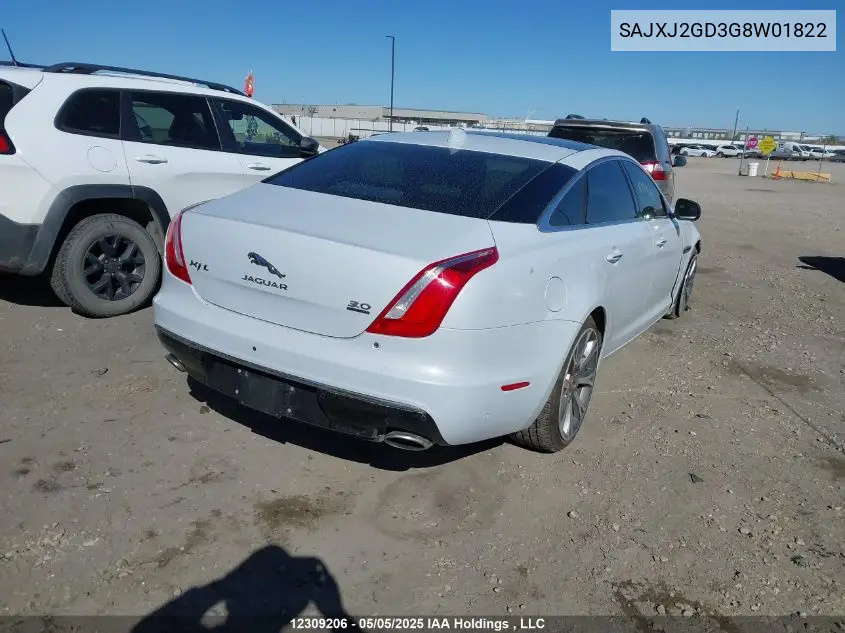 2016 Jaguar Xjl Portfolio VIN: SAJXJ2GD3G8W01822 Lot: 12309206