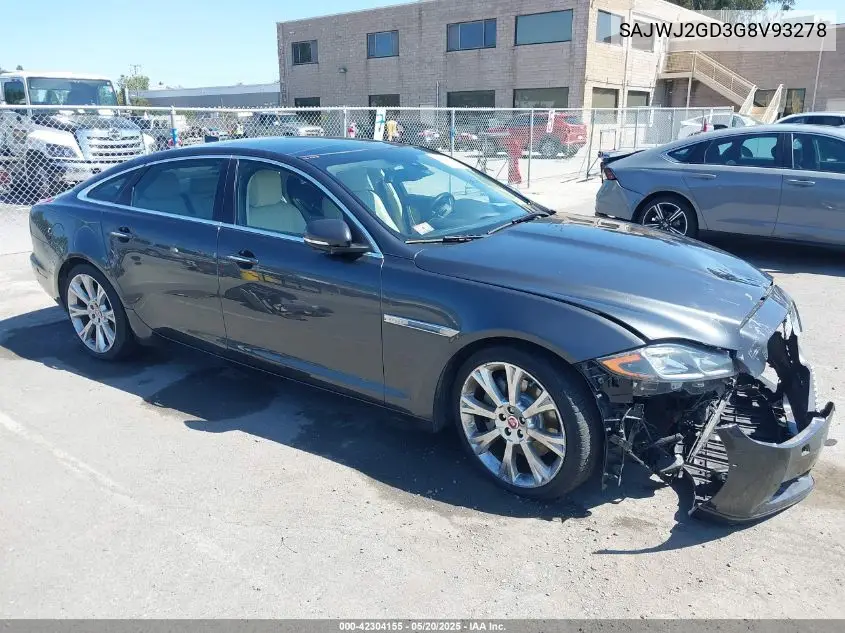 2016 Jaguar Xj Xjl Portfolio VIN: SAJWJ2GD3G8V93278 Lot: 42304155