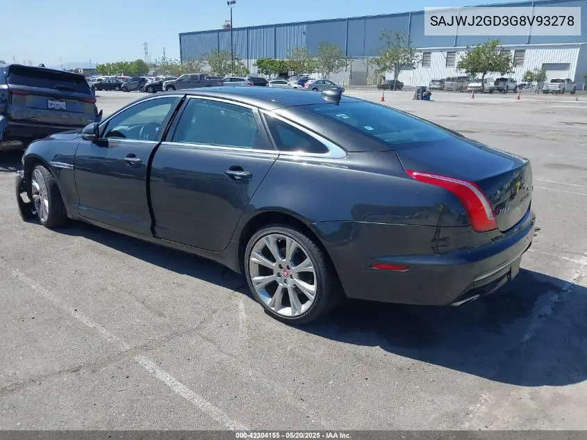 2016 Jaguar Xj Xjl Portfolio VIN: SAJWJ2GD3G8V93278 Lot: 42304155
