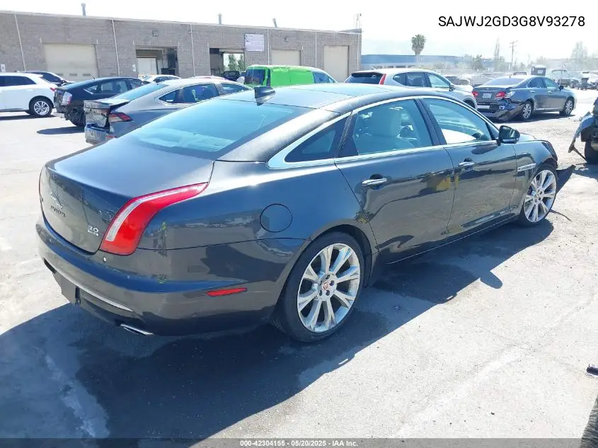 2016 Jaguar Xj Xjl Portfolio VIN: SAJWJ2GD3G8V93278 Lot: 42304155