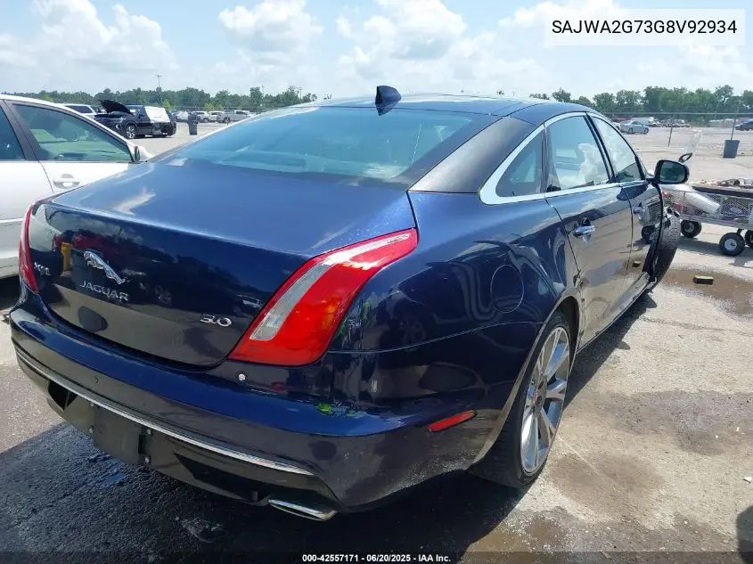 2016 Jaguar Xj Xjl Portfolio VIN: SAJWA2G73G8V92934 Lot: 42557171