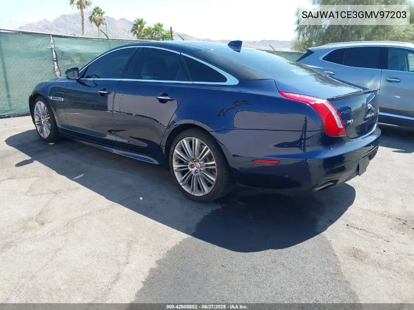 2016 Jaguar Xj Supercharged VIN: SAJWA1CE3GMV97203 Lot: 42608852
