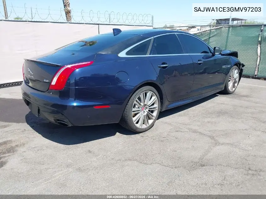 2016 Jaguar Xj Supercharged VIN: SAJWA1CE3GMV97203 Lot: 42608852