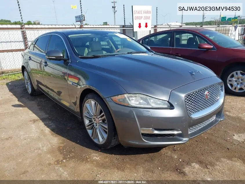2016 Jaguar Xj Xjl Supercharged VIN: SAJWA2GE3GMV94530 Lot: 42717531