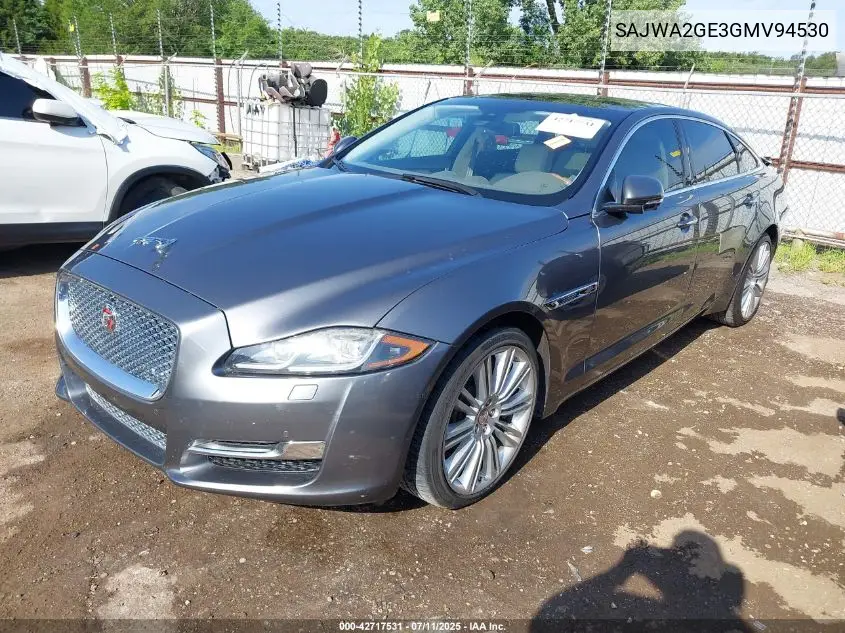 2016 Jaguar Xj Xjl Supercharged VIN: SAJWA2GE3GMV94530 Lot: 42717531