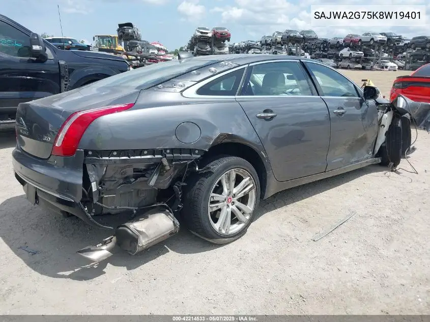 2019 Jaguar Xj Xj50 V6/Xjl Portfolio VIN: SAJWA2G75K8W19401 Lot: 42214533