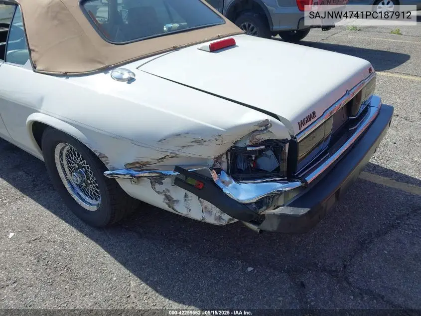 1993 Jaguar Xjs VIN: SAJNW4741PC187912 Lot: 42259562