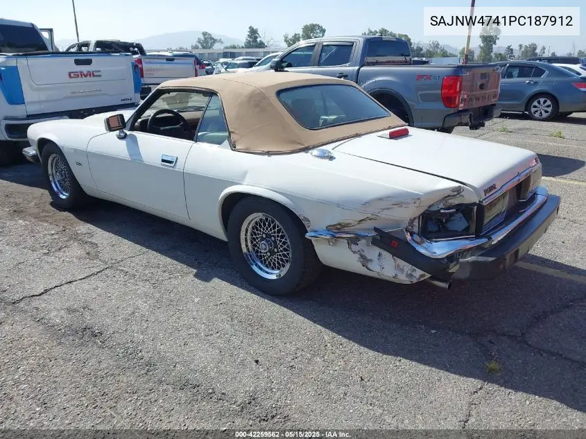 1993 Jaguar Xjs VIN: SAJNW4741PC187912 Lot: 42259562