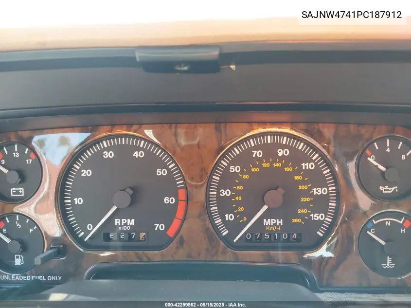 1993 Jaguar Xjs VIN: SAJNW4741PC187912 Lot: 42259562