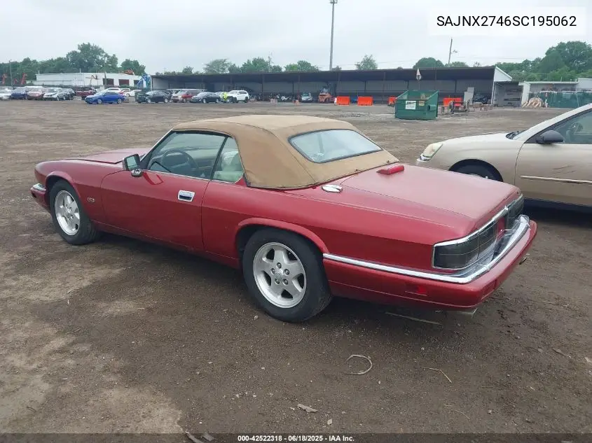 1995 Jaguar Xjs 2+2 VIN: SAJNX2746SC195062 Lot: 42522318