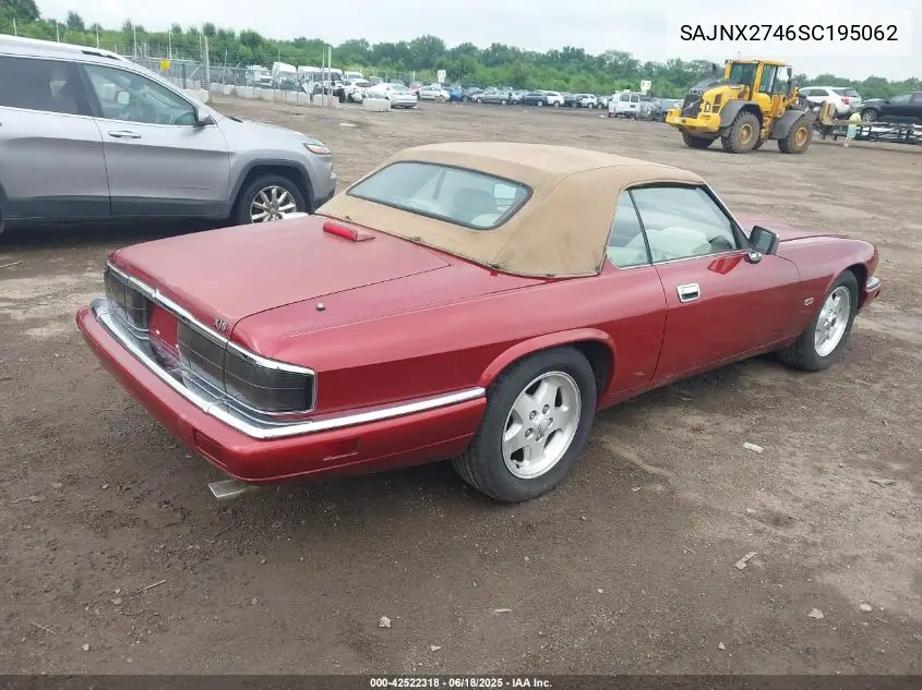 1995 Jaguar Xjs 2+2 VIN: SAJNX2746SC195062 Lot: 42522318