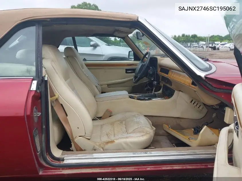1995 Jaguar Xjs 2+2 VIN: SAJNX2746SC195062 Lot: 42522318