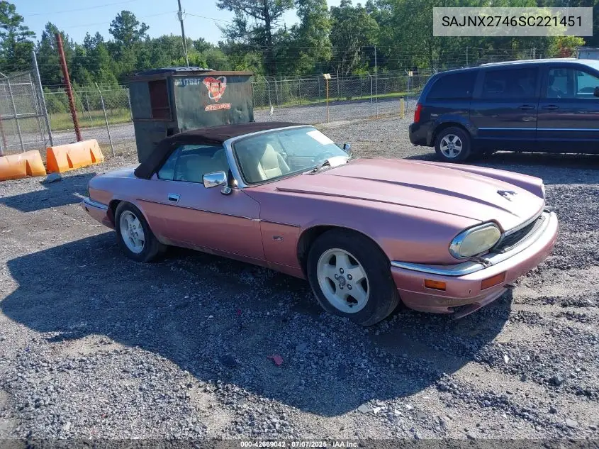 1995 Jaguar Xjs 2+2 VIN: SAJNX2746SC221451 Lot: 42669042