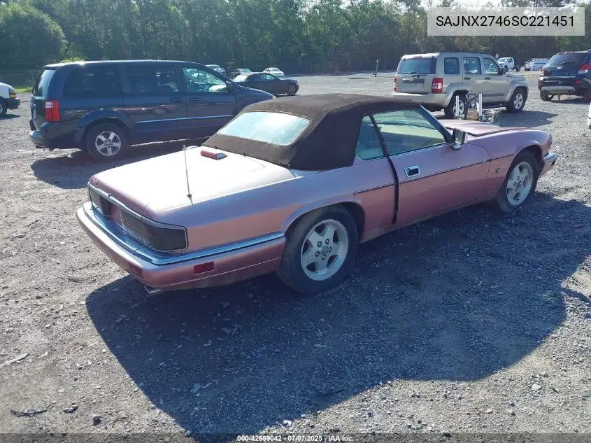 1995 Jaguar Xjs 2+2 VIN: SAJNX2746SC221451 Lot: 42669042