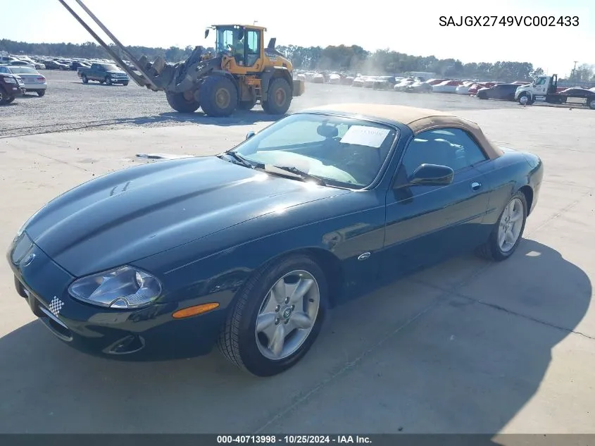 1997 Jaguar Xk8 VIN: SAJGX2749VC002433 Lot: 40713998