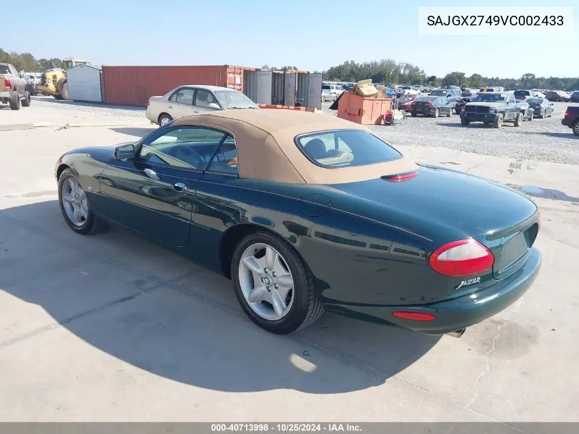 1997 Jaguar Xk8 VIN: SAJGX2749VC002433 Lot: 40713998