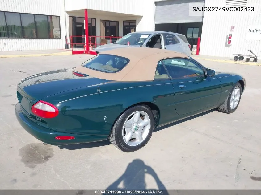 1997 Jaguar Xk8 VIN: SAJGX2749VC002433 Lot: 40713998