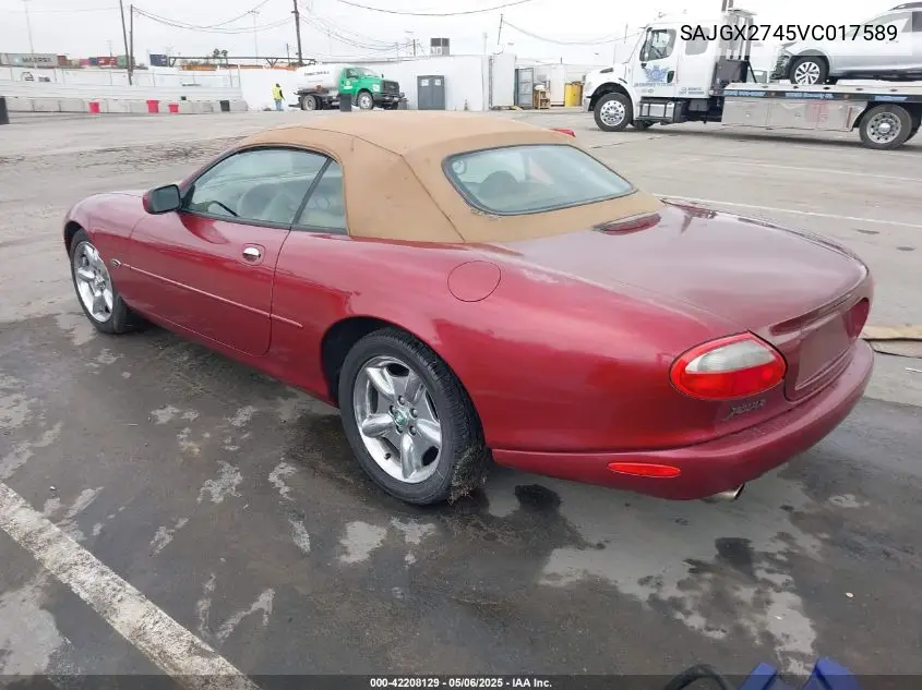 1997 Jaguar Xk8 VIN: SAJGX2745VC017589 Lot: 42208129