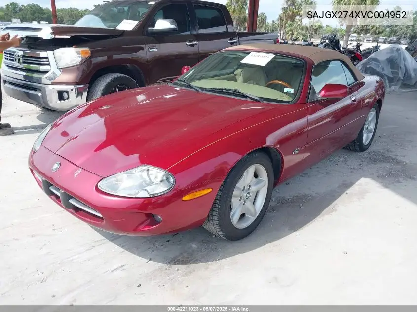 1997 Jaguar Xk8 VIN: SAJGX274XVC004952 Lot: 42211023