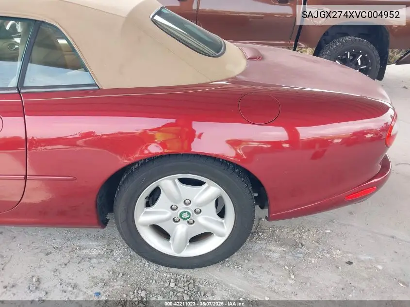 1997 Jaguar Xk8 VIN: SAJGX274XVC004952 Lot: 42211023
