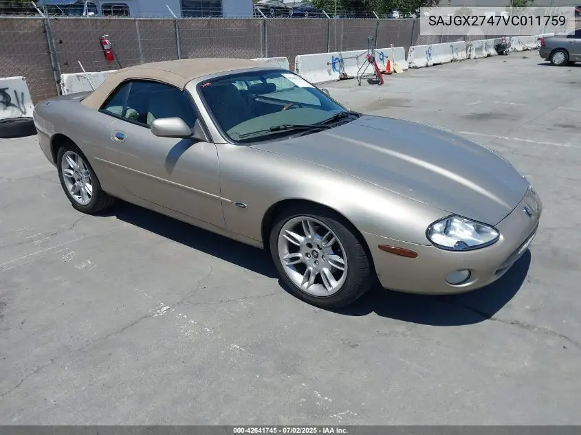 1997 Jaguar Xk8 VIN: SAJGX2747VC011759 Lot: 42641745