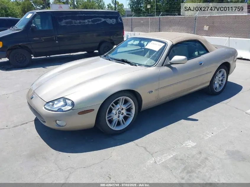 1997 Jaguar Xk8 VIN: SAJGX2747VC011759 Lot: 42641745