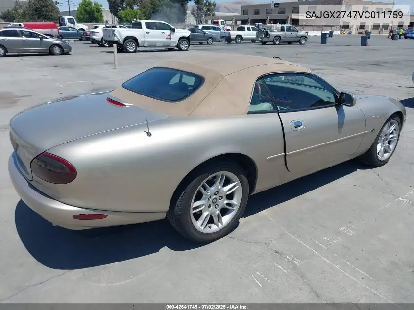 1997 Jaguar Xk8 VIN: SAJGX2747VC011759 Lot: 42641745