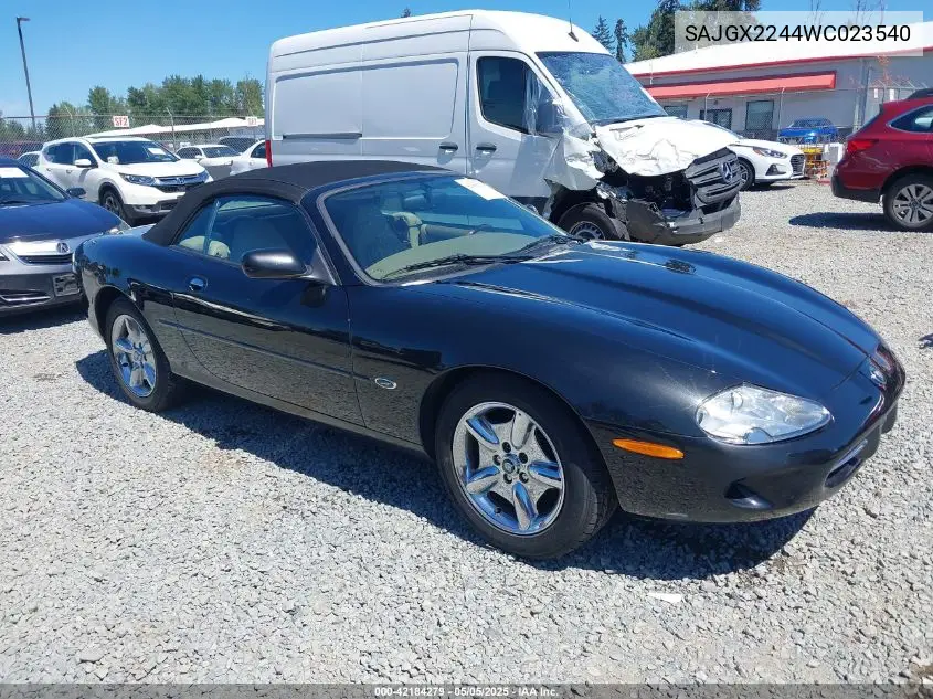 1998 Jaguar Xk8 VIN: SAJGX2244WC023540 Lot: 42184279