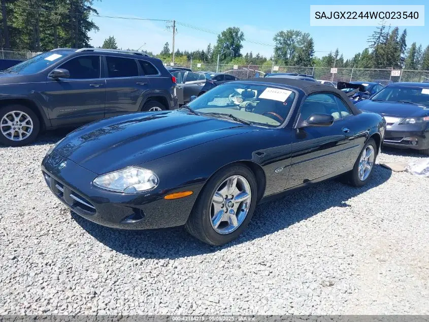 1998 Jaguar Xk8 VIN: SAJGX2244WC023540 Lot: 42184279