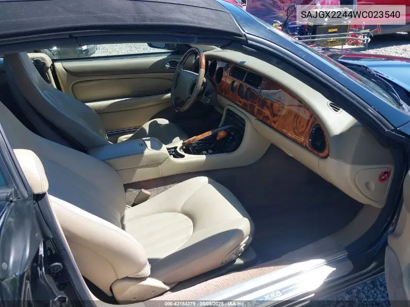 1998 Jaguar Xk8 VIN: SAJGX2244WC023540 Lot: 42184279