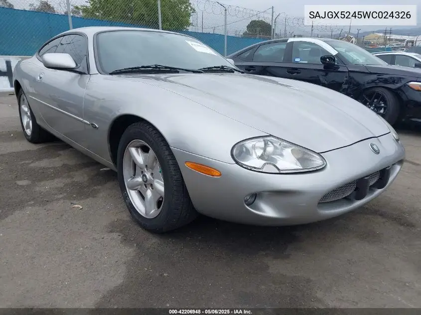 1998 Jaguar Xk8 VIN: SAJGX5245WC024326 Lot: 42206948