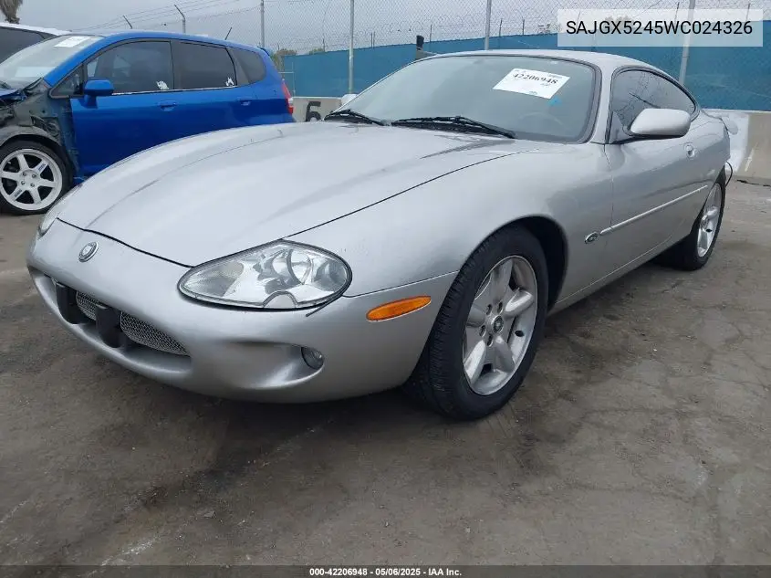 1998 Jaguar Xk8 VIN: SAJGX5245WC024326 Lot: 42206948