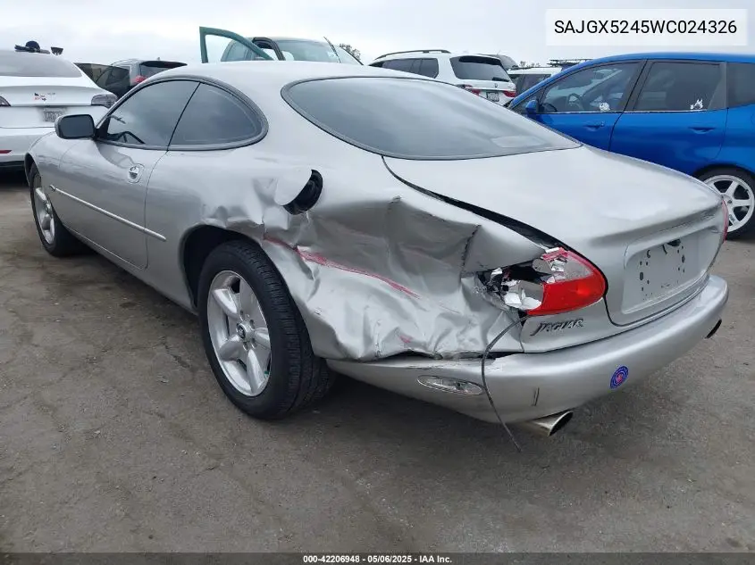 1998 Jaguar Xk8 VIN: SAJGX5245WC024326 Lot: 42206948