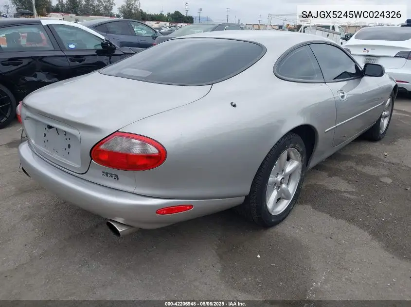 1998 Jaguar Xk8 VIN: SAJGX5245WC024326 Lot: 42206948