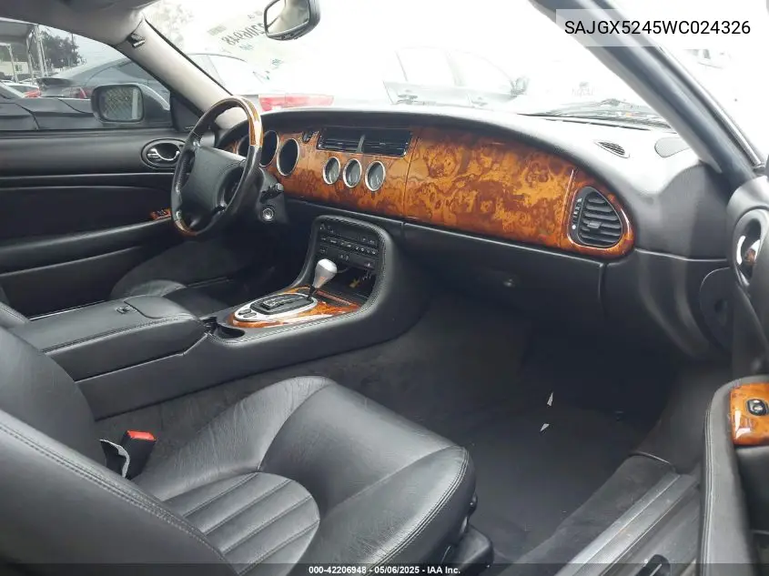 1998 Jaguar Xk8 VIN: SAJGX5245WC024326 Lot: 42206948