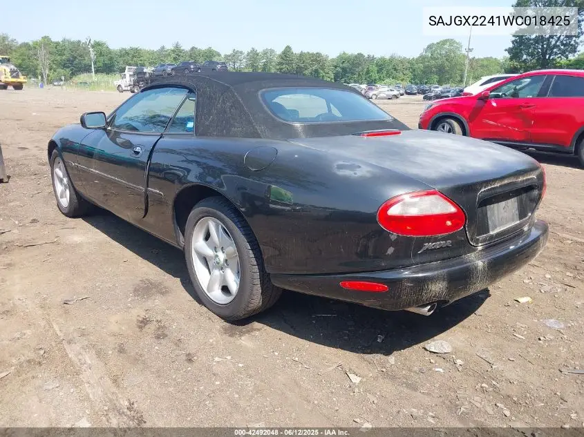 1998 Jaguar Xk8 VIN: SAJGX2241WC018425 Lot: 42492048