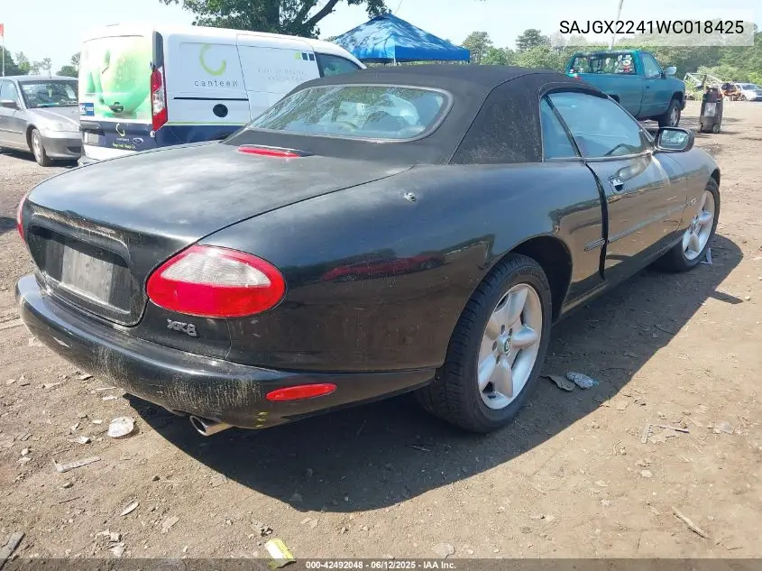 1998 Jaguar Xk8 VIN: SAJGX2241WC018425 Lot: 42492048