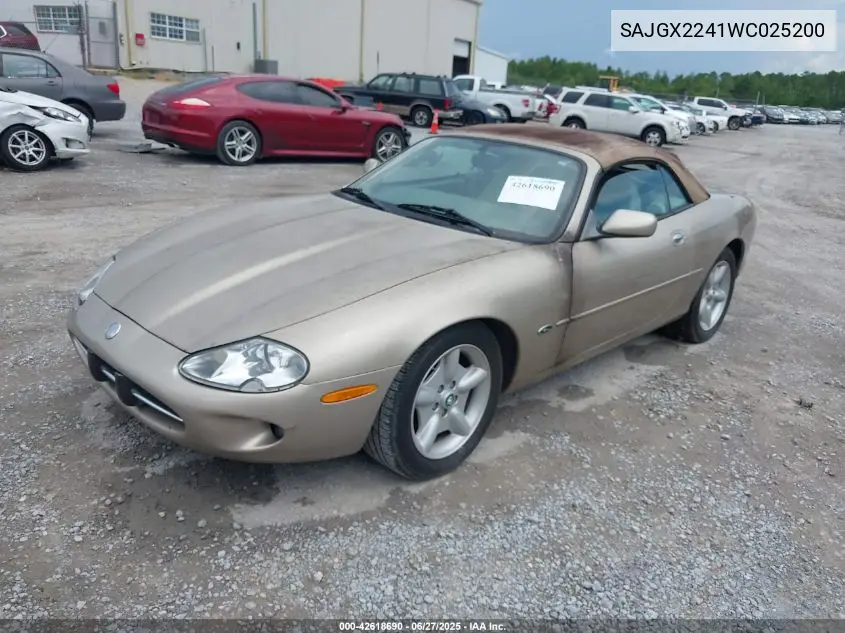 1998 Jaguar Xk8 VIN: SAJGX2241WC025200 Lot: 42618690