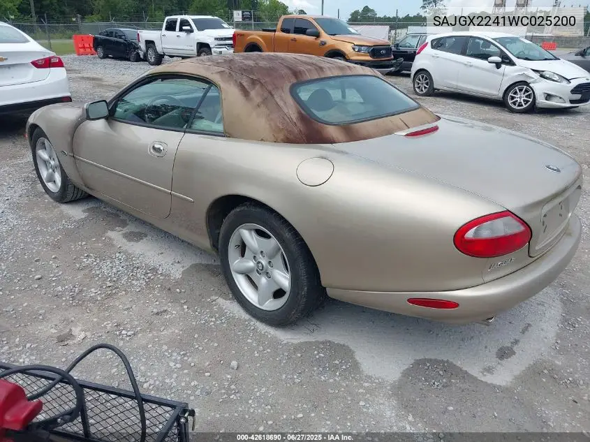 1998 Jaguar Xk8 VIN: SAJGX2241WC025200 Lot: 42618690