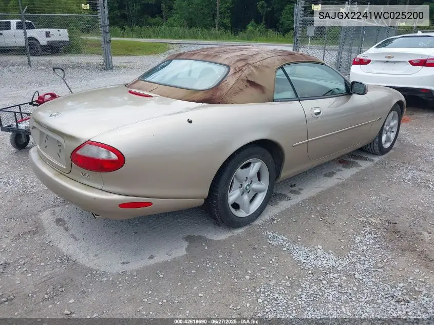 1998 Jaguar Xk8 VIN: SAJGX2241WC025200 Lot: 42618690