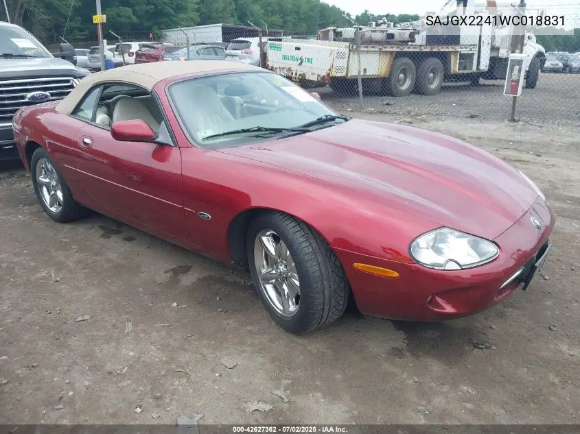 1998 Jaguar Xk8 VIN: SAJGX2241WC018831 Lot: 42627362