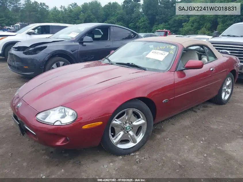 1998 Jaguar Xk8 VIN: SAJGX2241WC018831 Lot: 42627362