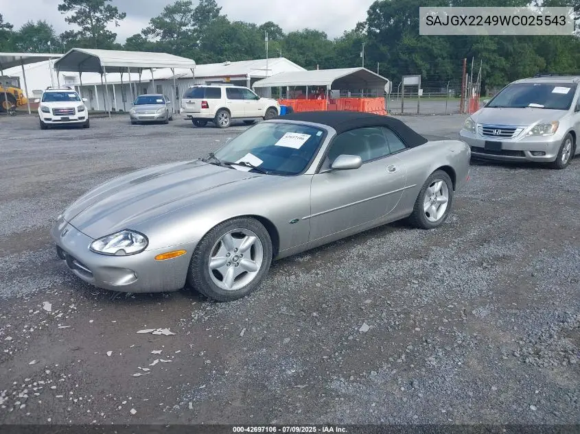 1998 Jaguar Xk8 VIN: SAJGX2249WC025543 Lot: 42697106