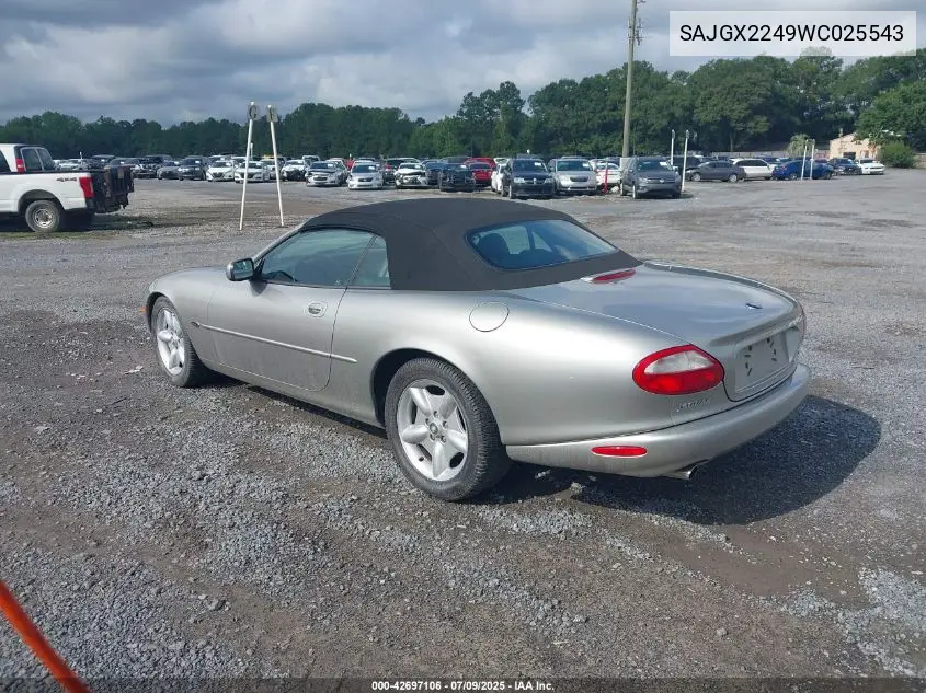 1998 Jaguar Xk8 VIN: SAJGX2249WC025543 Lot: 42697106