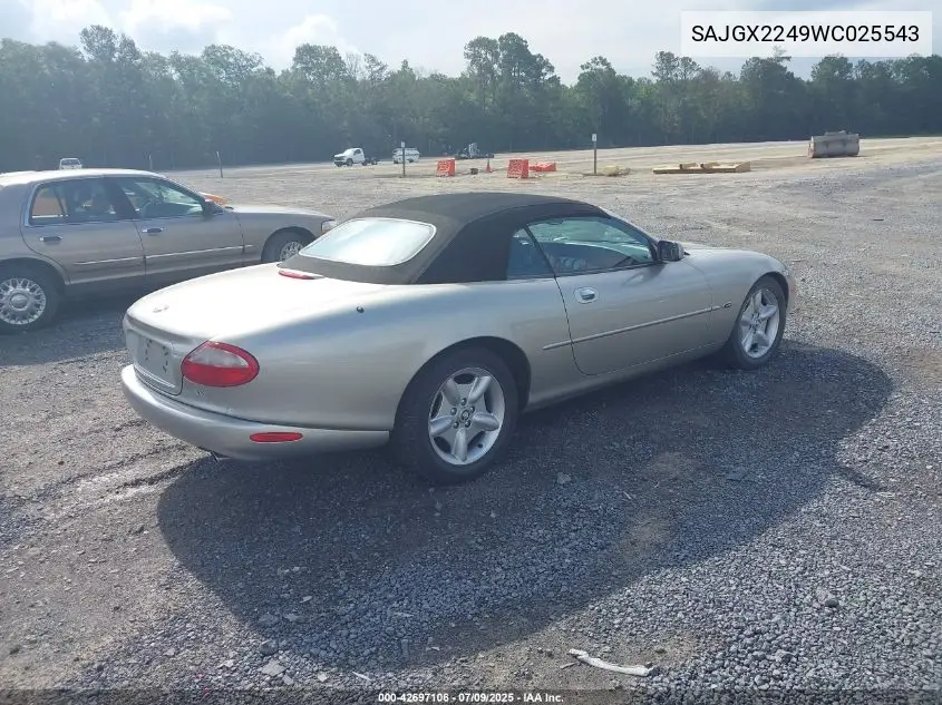 1998 Jaguar Xk8 VIN: SAJGX2249WC025543 Lot: 42697106