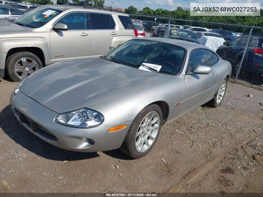 1998 Jaguar Xk8 VIN: SAJGX5248WC027253 Lot: 42727581